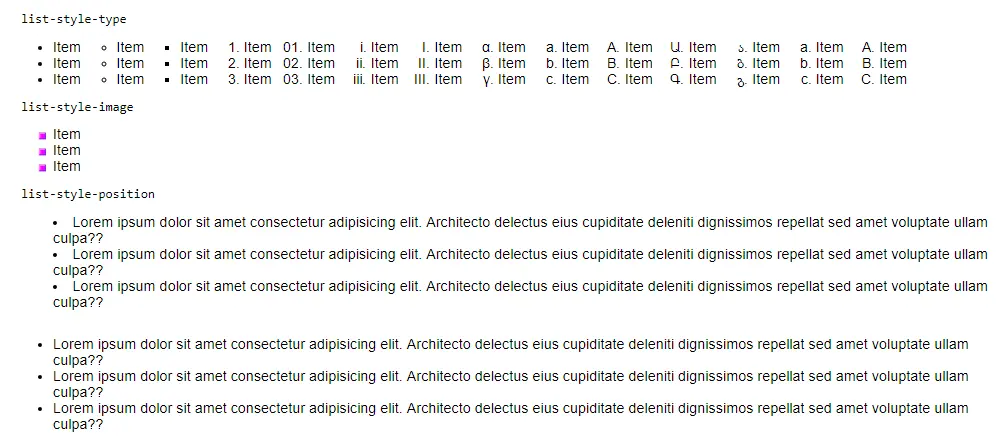Властивість `list-style`