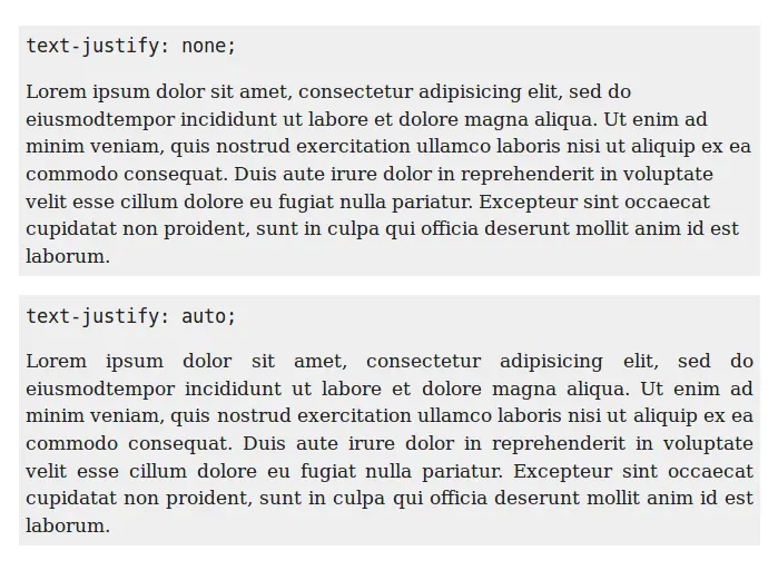 Властивість `text-justify`