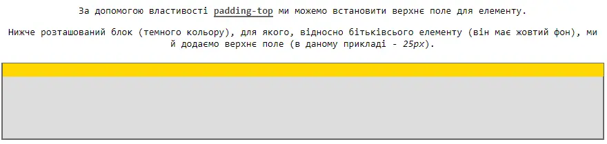 Властивість `padding-top`