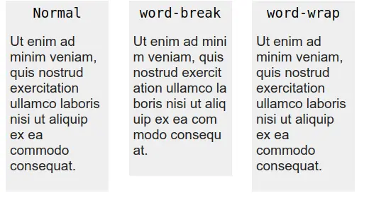CSS властивість `word-break`